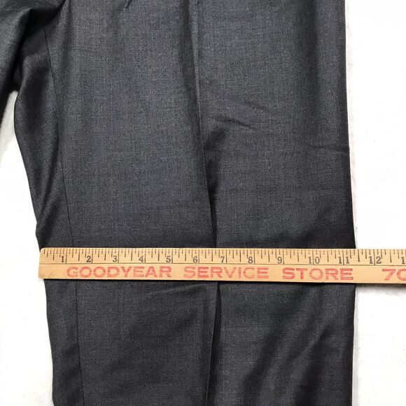 CORNELIANI Forro Pants Men Black 54(36x32) 100% Pure Virgin Wool Cuffed Dress - Picture 8 of 15